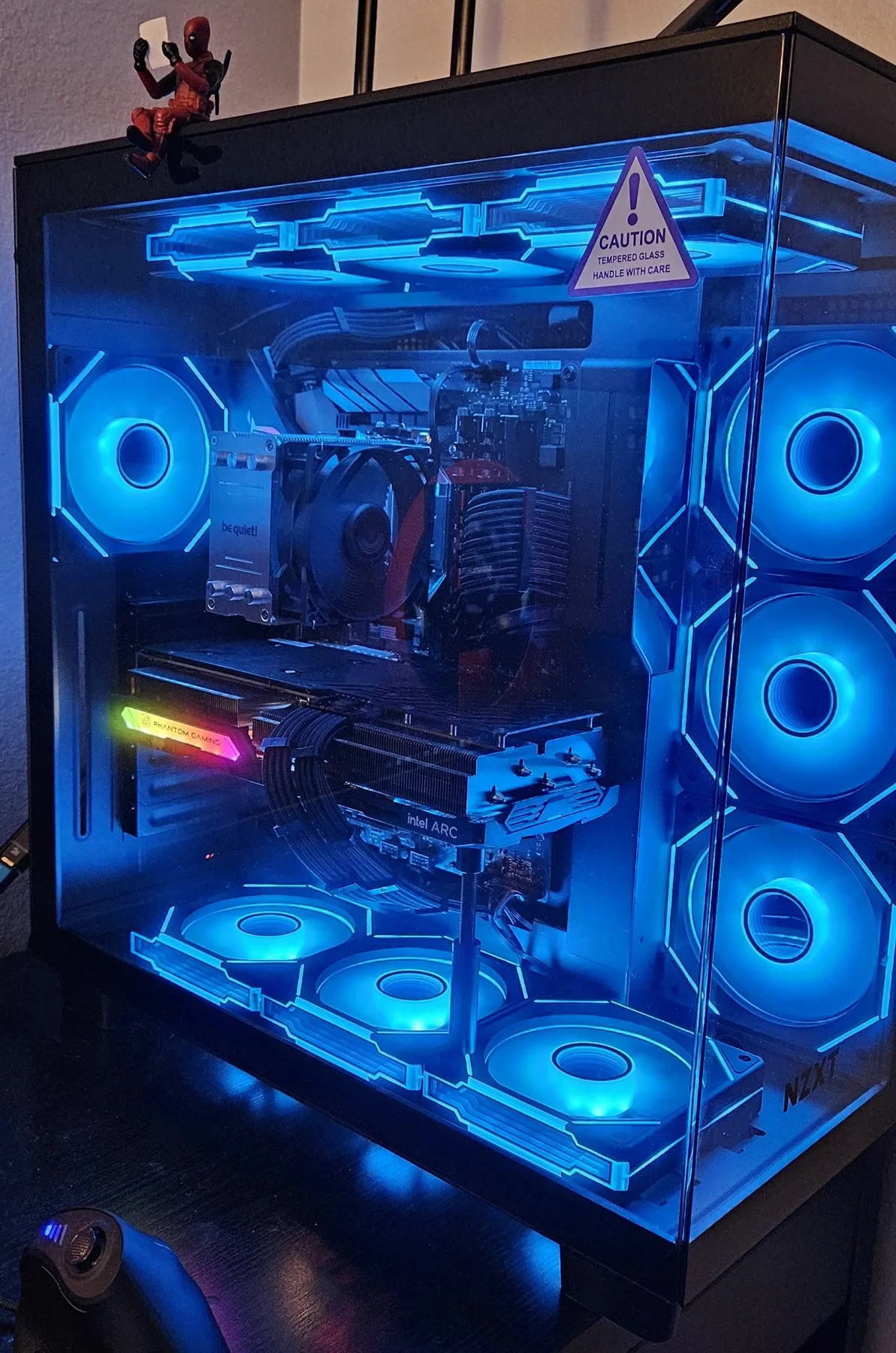 The H9 build lit blue