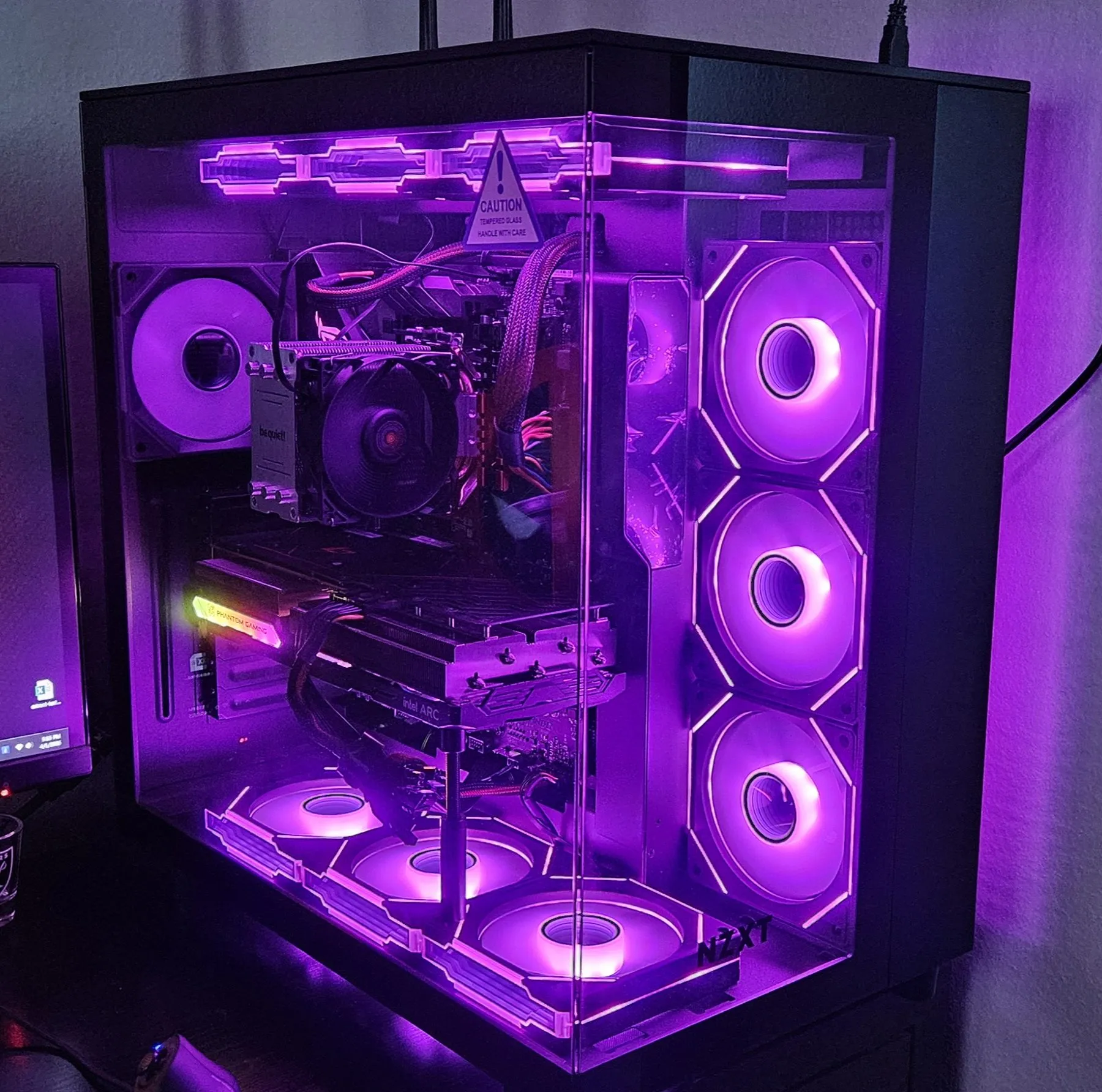 The H9 build lit purple